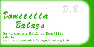 domitilla balazs business card